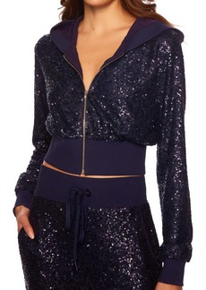 Susana Monaco Sequin Hoodie: In Belgian Crème