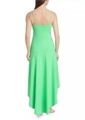 Susana Monaco String Gathered Jersey High-Low Dress