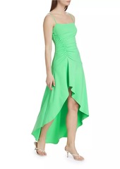 Susana Monaco String Gathered Jersey High-Low Dress