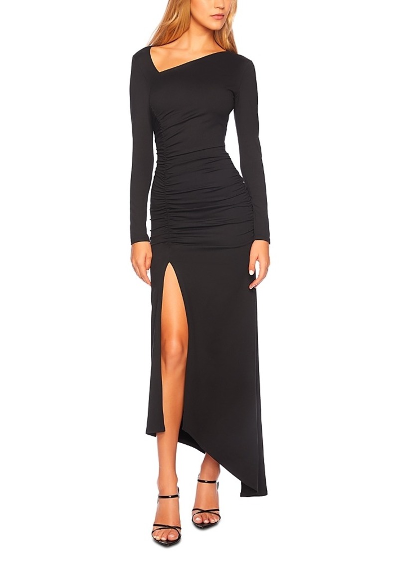 Susana Monaco Asymmetric Ruched Slit Dress