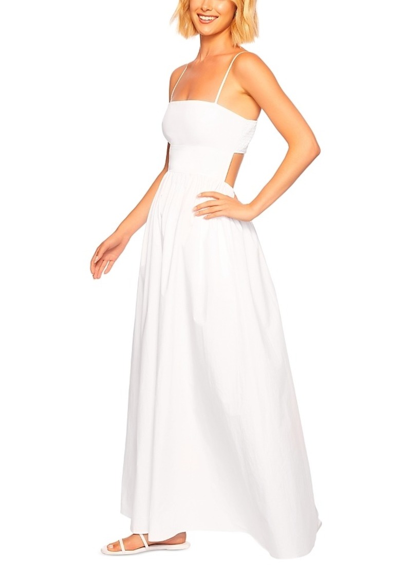 Susana Monaco Cotton Cutout Back Maxi Dress