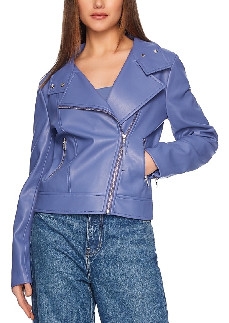 Susana Monaco Faux Leather Moto Jacket