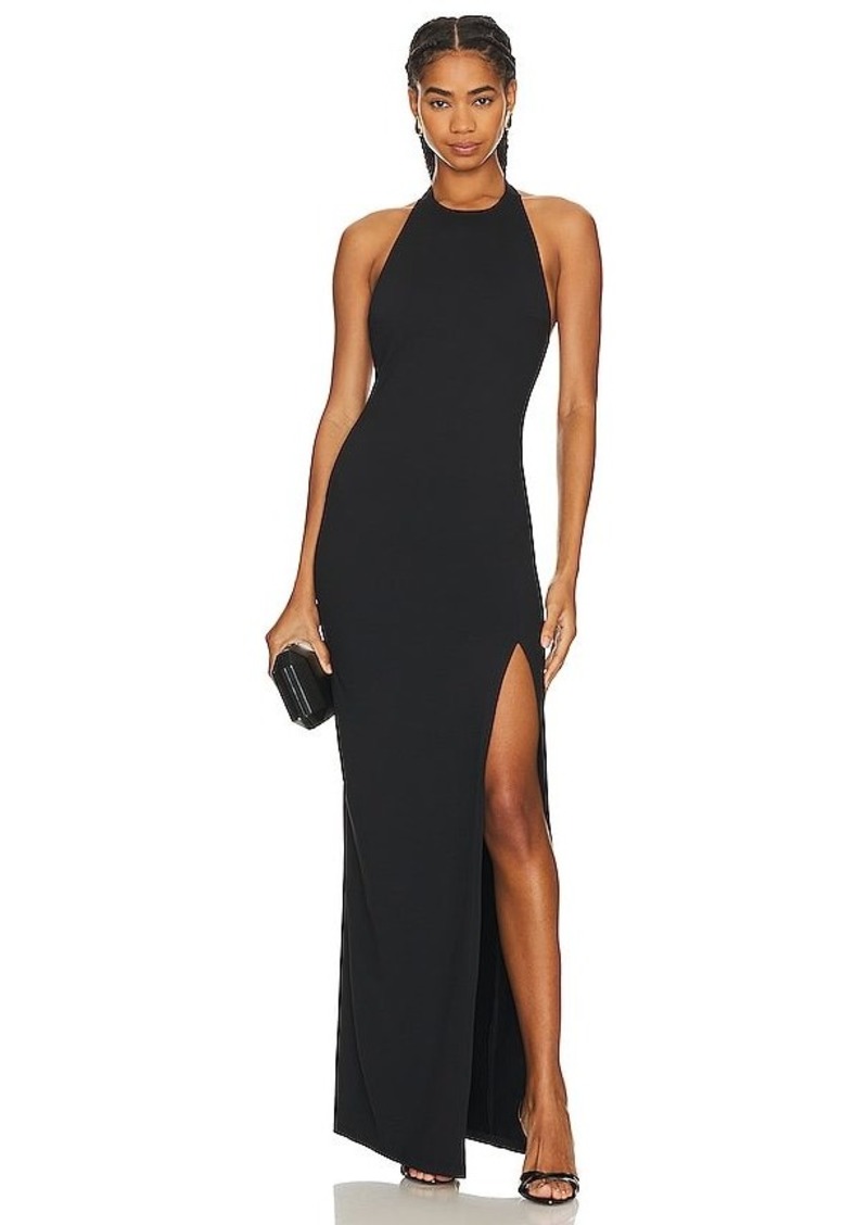 Susana Monaco Halter Low Back Maxi Dress