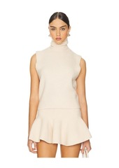 Susana Monaco Mapache Mock Neck Vest