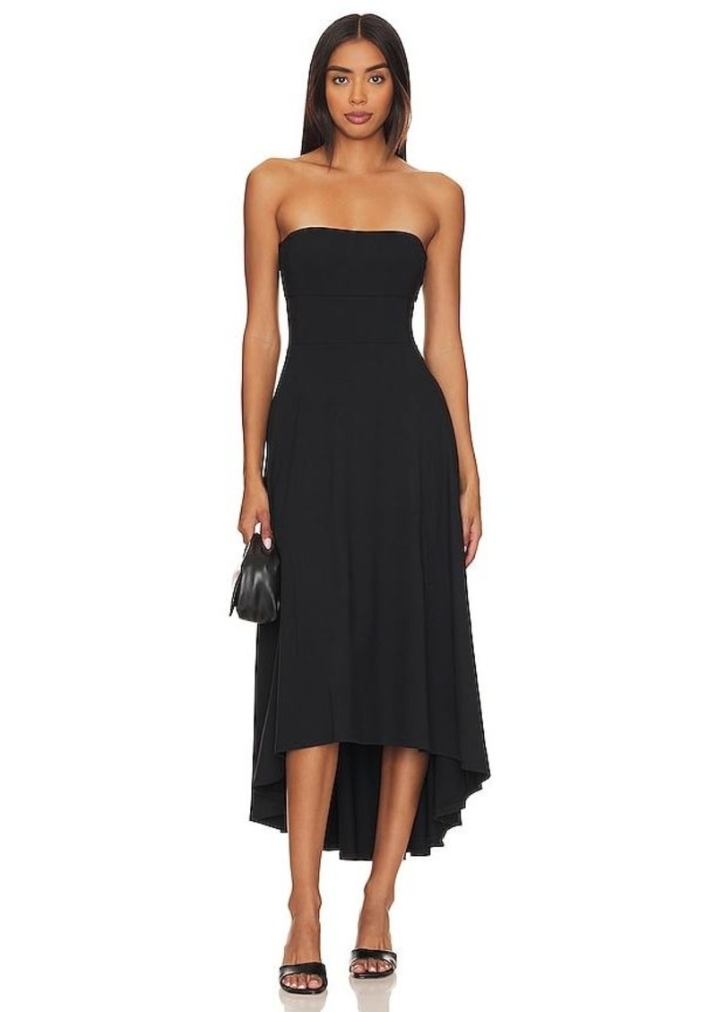 Susana Monaco Mesh Strapless Midi Dress