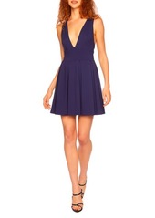 Susana Monaco Plunge Neck Crossback Minidress