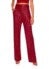 Susana Monaco Sequin High Waist Wide Leg Pants