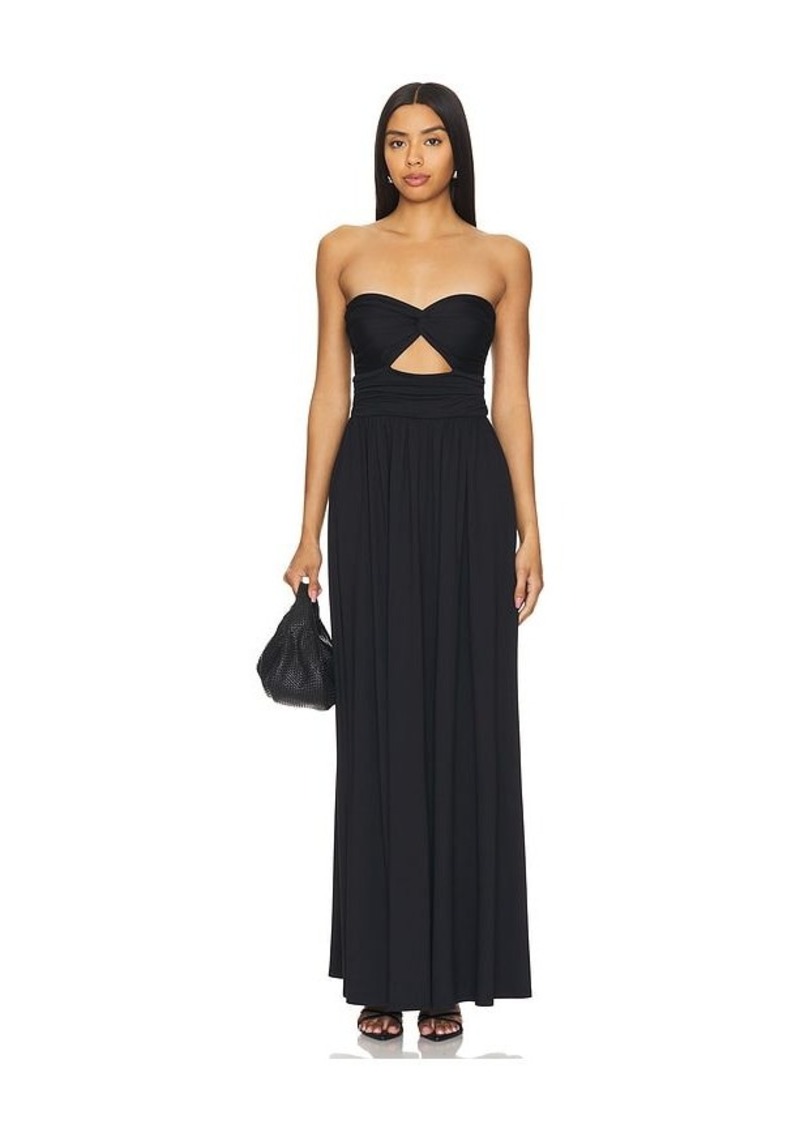 Susana Monaco Twist Front Strapless Dress