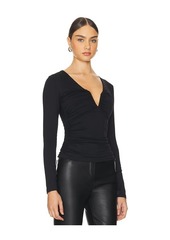 Susana Monaco V-neck Long Sleeve Top