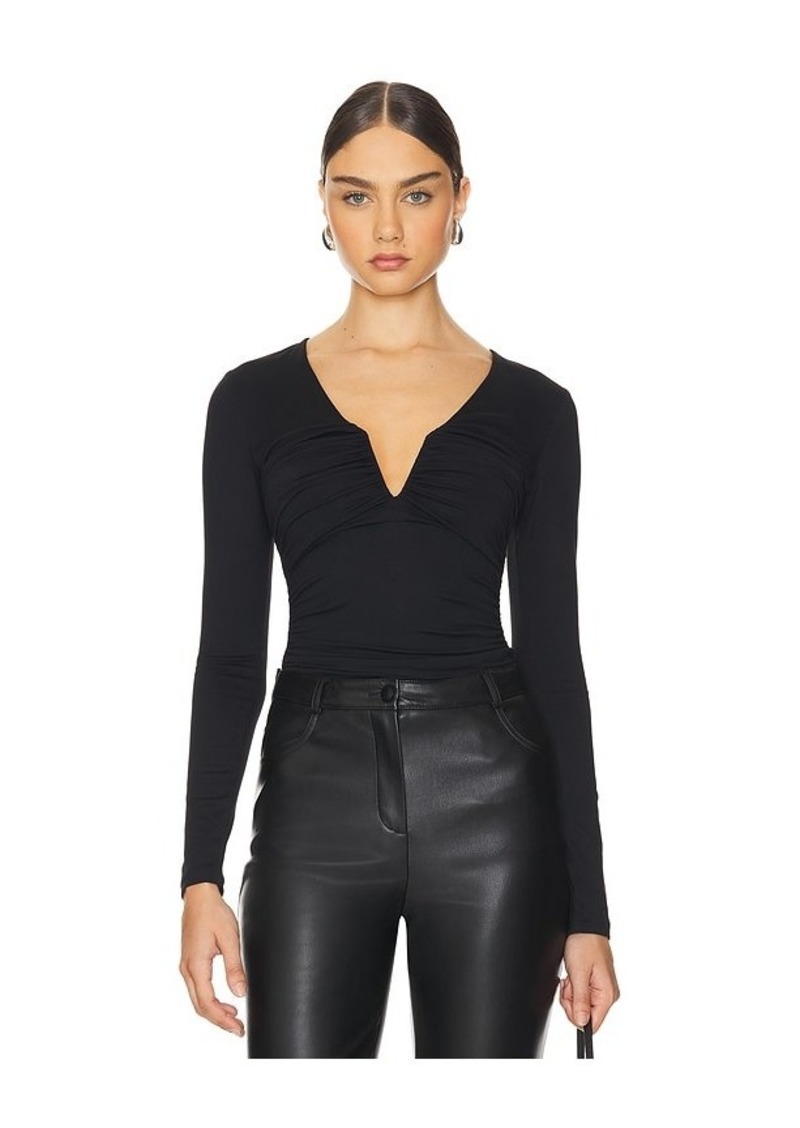 Susana Monaco V-neck Long Sleeve Top