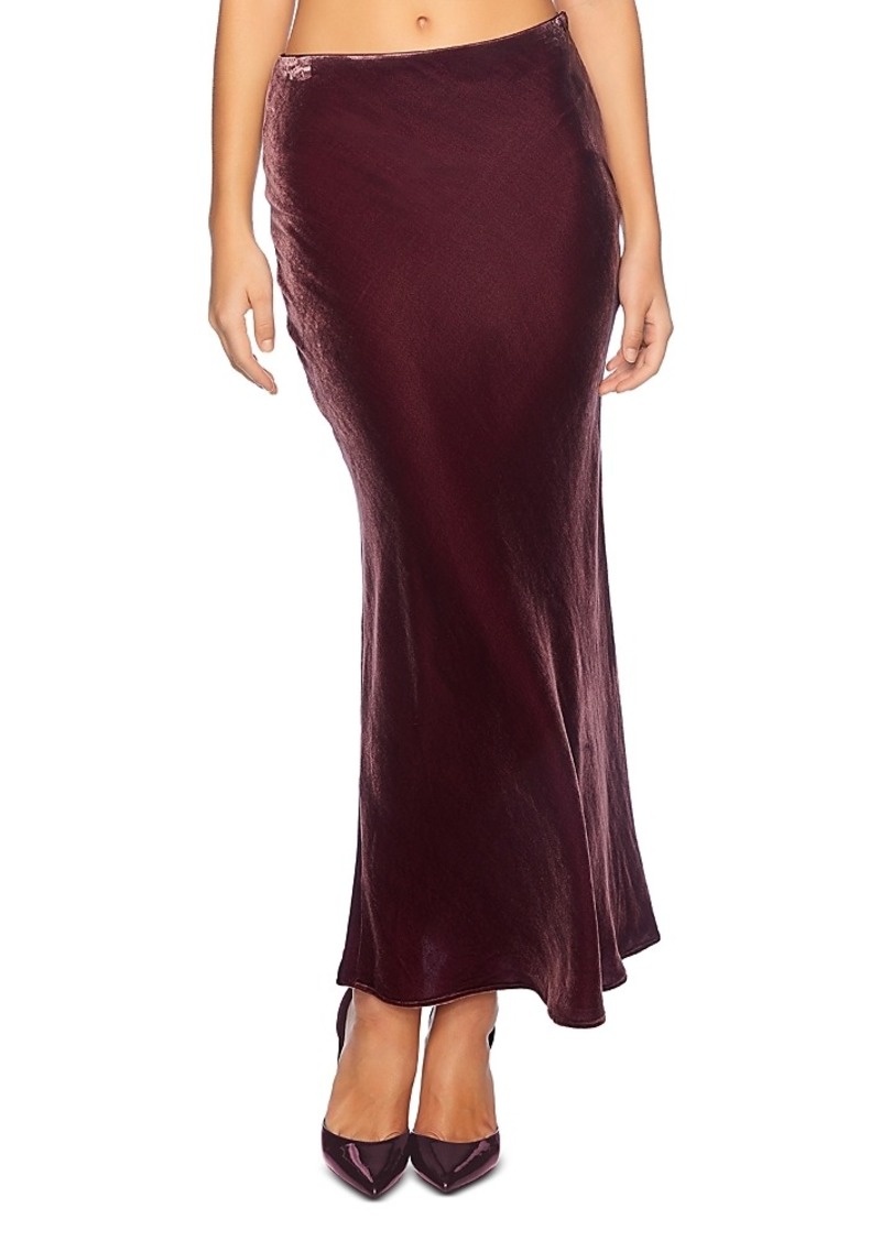 Susana Monaco Velvet Bias Maxi Skirt