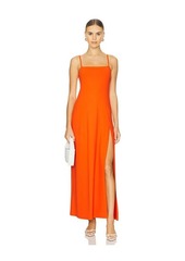 Susana Monaco Wide Strap Flare Slit Dress