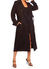 Susana Monaco Trench Coat In Black