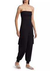 Susana Monaco Tube Cargo Strapless Jumpsuit