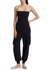 Susana Monaco Tube Cargo Strapless Jumpsuit