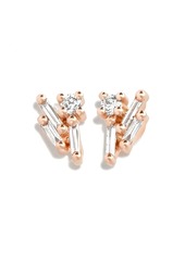 Suzanne Kalan 18kt rose gold diamond stud earrings