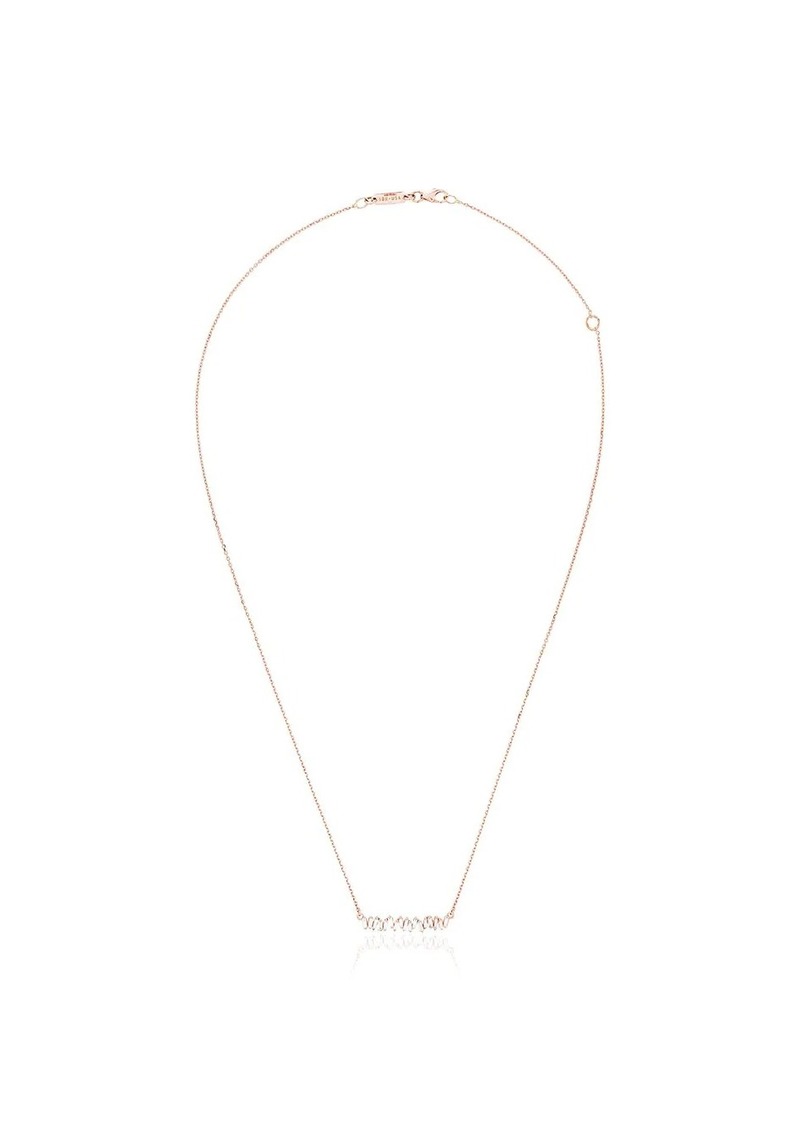 Suzanne Kalan 18kt rose gold Classic diamond bar necklace