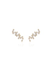 Suzanne Kalan 18kt yellow gold Baguette diamond earrings