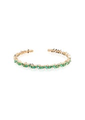 Suzanne Kalan 18kt yellow gold Fireworks emerald frenzy bracelet