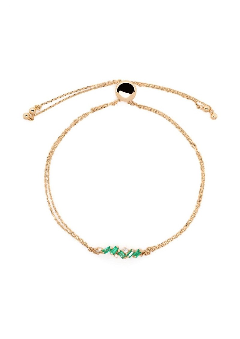Suzanne Kalan 18kt yellow gold Willow emerald bracelet