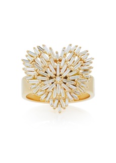Suzanne Kalan - 18K Yellow-Gold and White Diamond Heart Ring - Yellow - US 7 - Moda Operandi - Gifts For Her