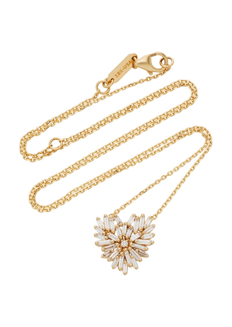 Suzanne Kalan - Angel Medium 18K Gold Diamond Necklace - Gold - OS - Moda Operandi - Gifts For Her