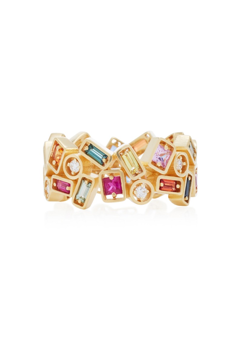 Suzanne Kalan - Inlay Collection Rainbow Sapphire Ring - Multi - US 7 - Moda Operandi - Gifts For Her