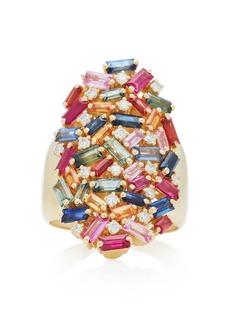 Suzanne Kalan - Rainbow 18K Yellow-Gold and Sapphire Cocktail Ring - Multi - US 7 - Moda Operandi - Gifts For Her