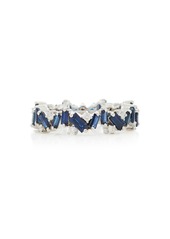 Suzanne Kalan - Women's 18K White-Gold and Blue Sapphire Ring - Moda Operandi - Gifts For Her