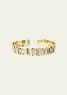 Suzanne Kalan 18k Gold Diamond Pave Cuff Bracelet