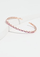 Suzanne Kalan 18k Rose Gold Diamond & Pink Sapphire Bangle Bracelet
