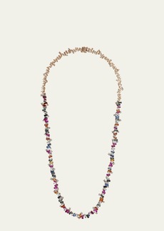 Suzanne Kalan 18k Rose Gold Fireworks Diamond & Sapphire Tennis Necklace