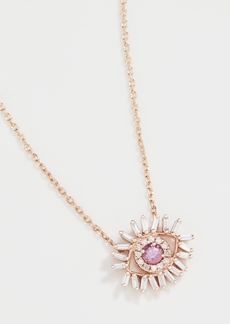 Suzanne Kalan 18k Rose Gold Mini Evil Eye Necklace