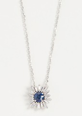 Suzanne Kalan 18k White Gold Dark Blue Sapphire Necklace