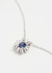 Suzanne Kalan 18k White Gold Dark Blue Sapphire Necklace
