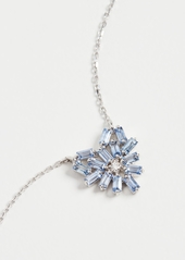 Suzanne Kalan 18k White Gold Fireworks Small Light Blue Sapphire Heart Necklace
