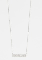 Suzanne Kalan 18k White Gold Shimmer Bar Necklace