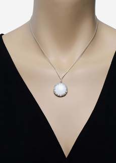 Suzanne Kalan 18K White Gold, White Agate and Diamond 0.40ct. tw. Pendant Necklace A5000-WGWA