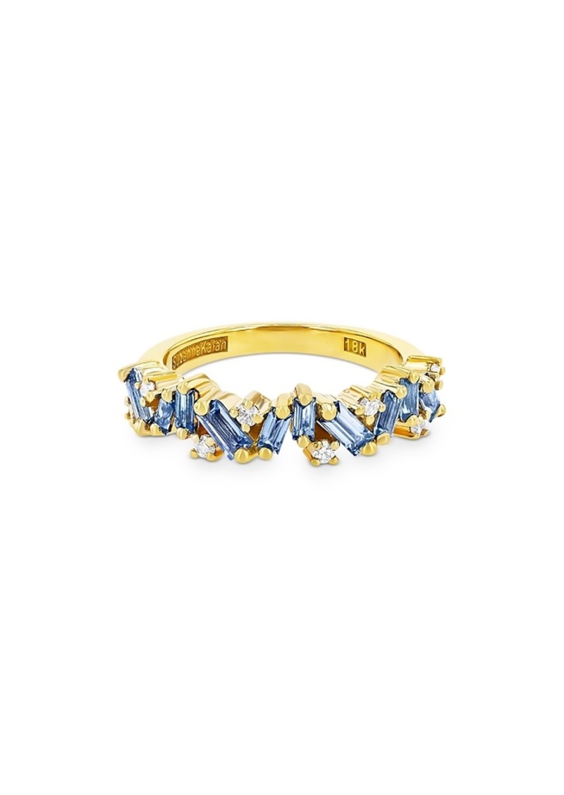 Suzanne Kalan 18K Yellow Gold Fireworks Blue Sapphire & Diamond Ring