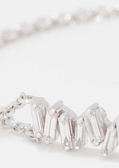 Suzanne Kalan Fireworks 18k Gold Vertical Diamond Baguette Bracelet