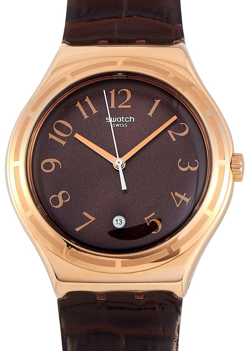 Swatch Harmonieuse 41 mm Brown Dial Stainless Steel YWG406