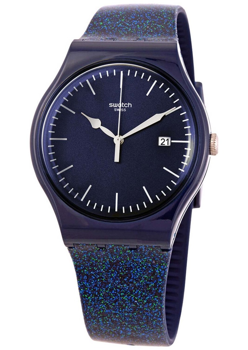Swatch Men's Glitter Space Blue Dial Watch