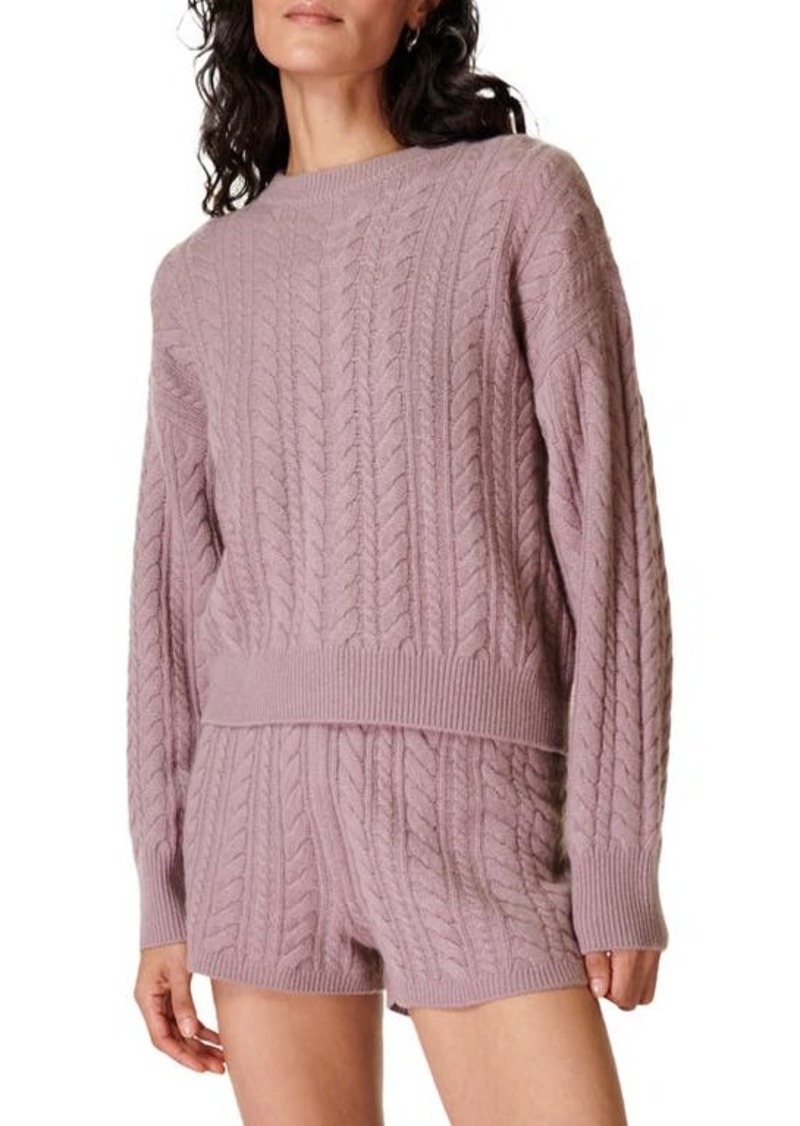 Sweaty Betty Cable Recycled Cashmere Blend Sweater