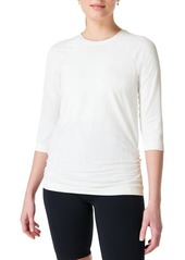 Sweaty Betty Dynamic Three-Quarter Sleeve Top in Lily White at Nordstrom