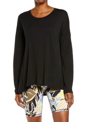 Sweaty Betty Easy Peazy Long Sleeve Shirt in Black at Nordstrom