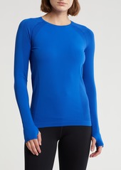 Sweaty Betty Essentials Seamless Workout T-Shirt in Lightning Blue at Nordstrom Rack
