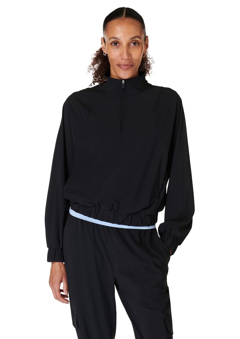 Sweaty Betty EXPLORER HALF ZIP WORKOUT SWEATWICKING PULLOVER SWEATSHIRT