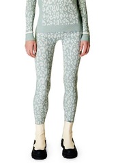 Sweaty Betty Leopard Print Jacquard Base Layer Leggings