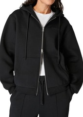 Sweaty Betty The Elevated Front Zip Cotton Blend Hoodie