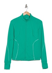 Sweaty Betty Therma Boost Front Zip Running Jacket in Electro Green at Nordstrom Rack